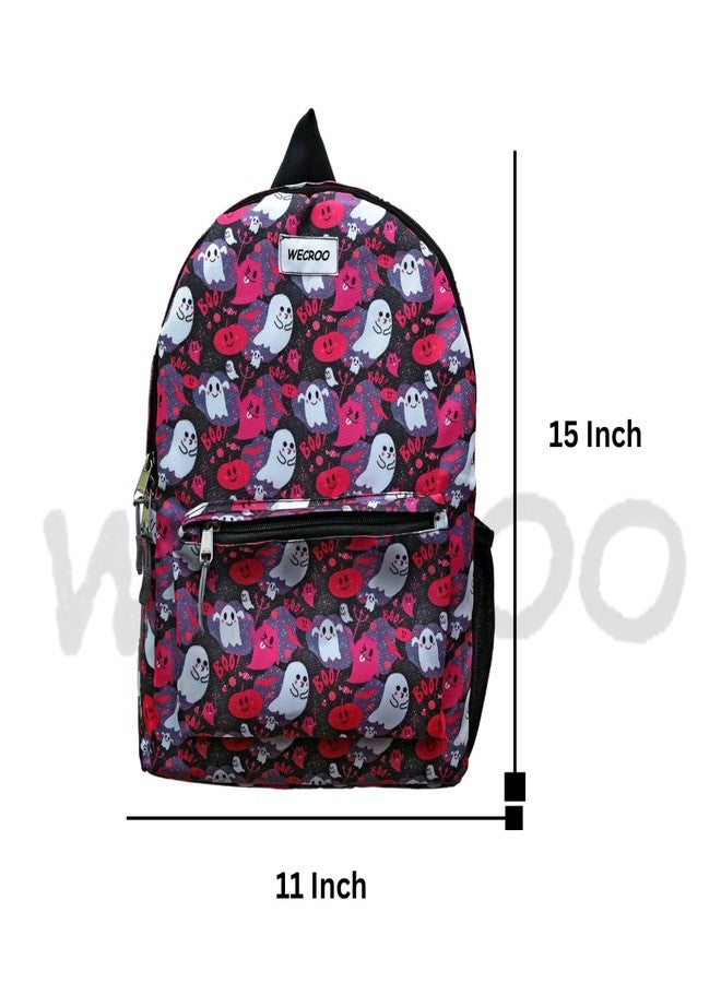 WECROO Printed Backpack Stylish Women/Girls Backpack Latest Collage/Office Lightweight Travel bag (Pink) - Image 4