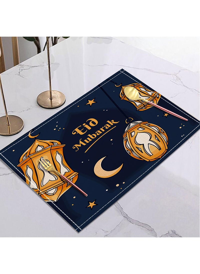 general Eid Mubarak Table Placemats Set Ramadan Kareem Table Decorations Ramadan Decor Sets For Dining Supply