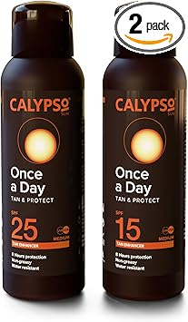Calypso Once A Day Tan Protect SPF15 and SPF25 Multipack - Image 1