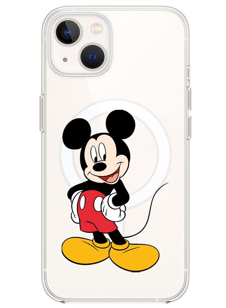 Theodor Magnetic Case for iPhone 14 6.1-inch Compatible with MagSafe Wireless Charging, Shockproof Phone Bumper Cover Mickey mouse2 - Image 1