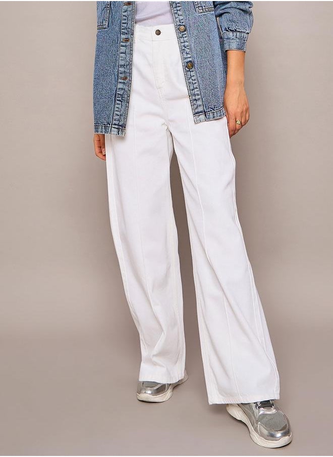 SASSAFRAS - High Rise Straight Fit Jeans by Styli - Image 1