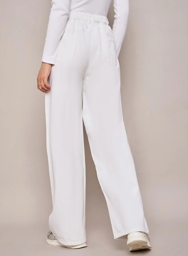 ساسافراس High Rise Straight Fit Jeans by Styli