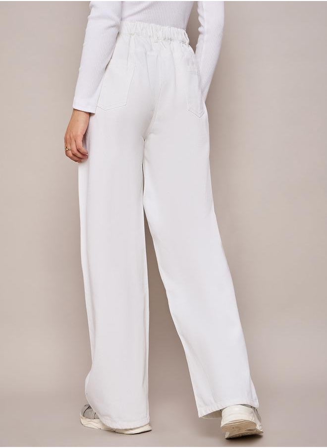 SASSAFRAS - High Rise Straight Fit Jeans by Styli - Image 1