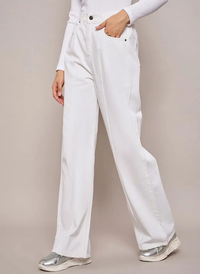 ساسافراس High Rise Straight Fit Jeans by Styli