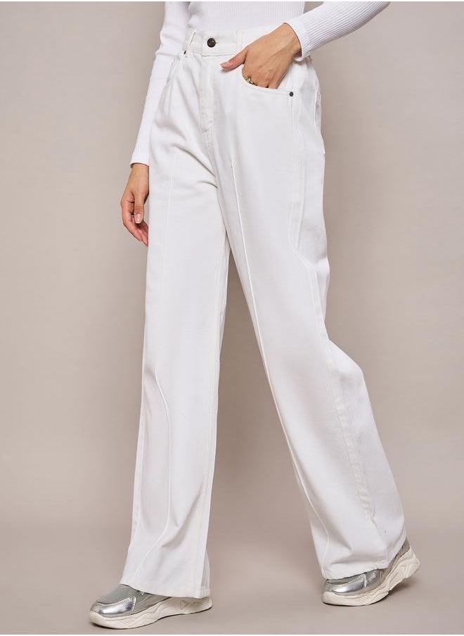 SASSAFRAS - High Rise Straight Fit Jeans by Styli - Image 1
