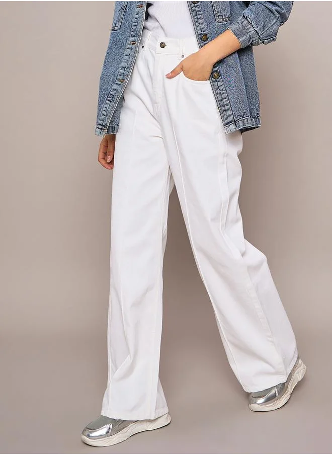 ساسافراس High Rise Straight Fit Jeans