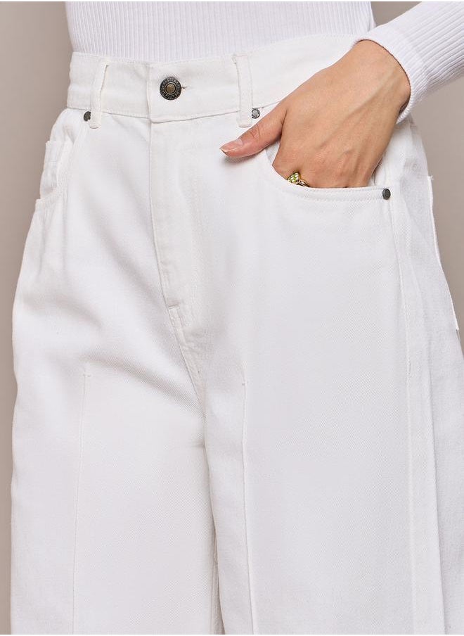 SASSAFRAS - High Rise Straight Fit Jeans by Styli - Image 1