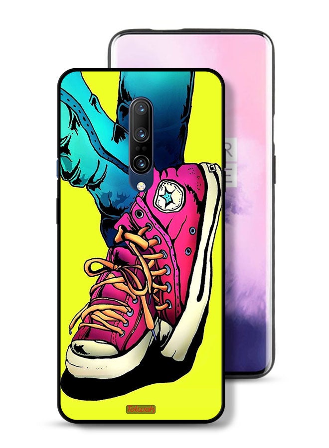 Tolwak OnePlus 7 Pro 5G Protective Case Cover Canva Shoes Art  - Image 1