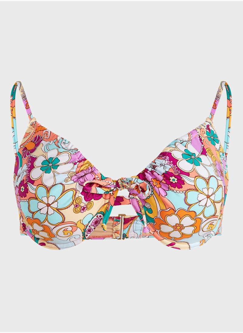 Cotton On Curve - Tie Detail Bikini Top - Image 1