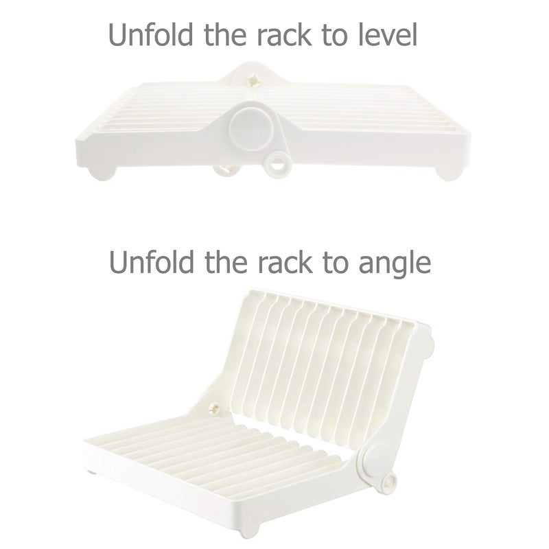 EIKS Foldable Drying Rack for Vegetable Fruit and Tableware, Kitchen Sink Organizer - Image 2