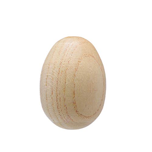 Mihey 2 Pcs Natural Wood Egg Shaker Musical Percussion Instrument - Image 2
