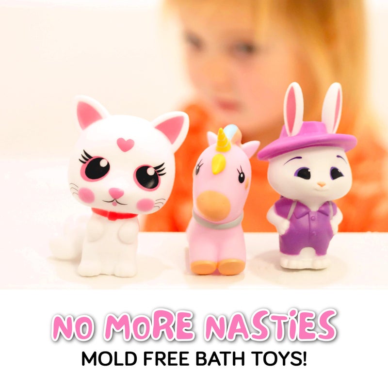 SplashEZ Mold Free Bath Toys for Kids & Toddlers, Sealed No Hole Baby Bath Toys, Soft Durable Fairy Tale Set, Float on Water, No Mold Design for Shower Tub Pool, Infant Babies Ages 0-1-3-6-12-18 Mo - Image 2