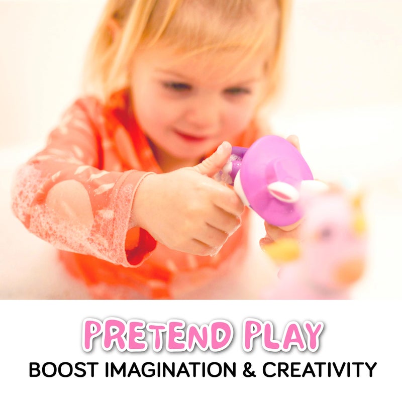 SplashEZ Mold Free Bath Toys for Kids & Toddlers, Sealed No Hole Baby Bath Toys, Soft Durable Fairy Tale Set, Float on Water, No Mold Design for Shower Tub Pool, Infant Babies Ages 0-1-3-6-12-18 Mo - Image 5