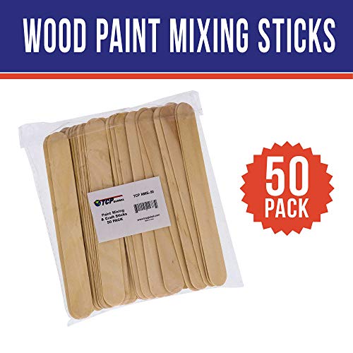 TCP Global Wood Paint Mixing Sticks - 50 Pack - Automotive, Crafts, Airbrush, Art - Image 2