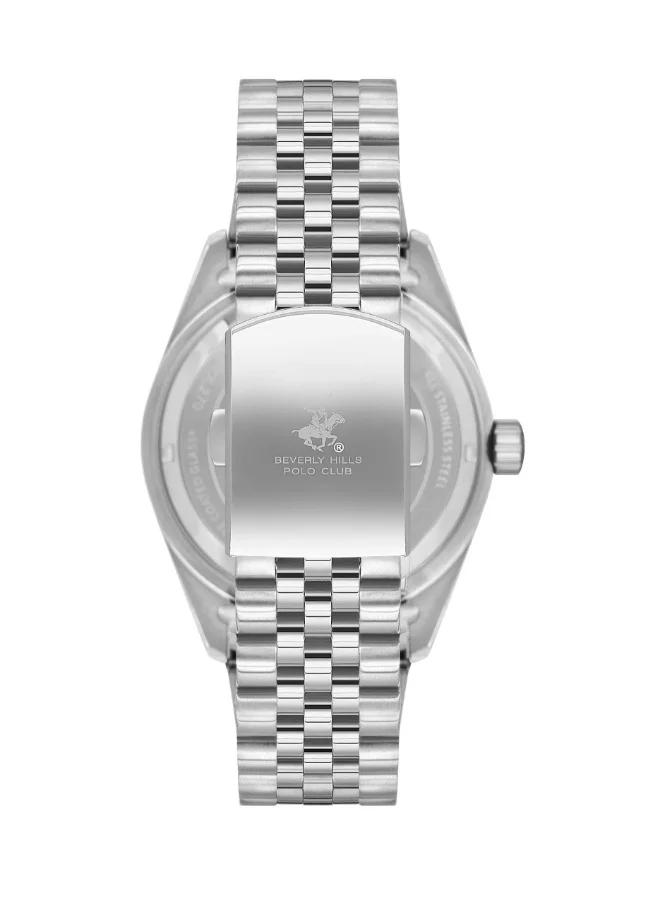 بيفرلي هيلز بولو كلوب Beverly Hills Polo Club BP3632X.370 Men Mechanical Display Watch & Metal Strap Silver