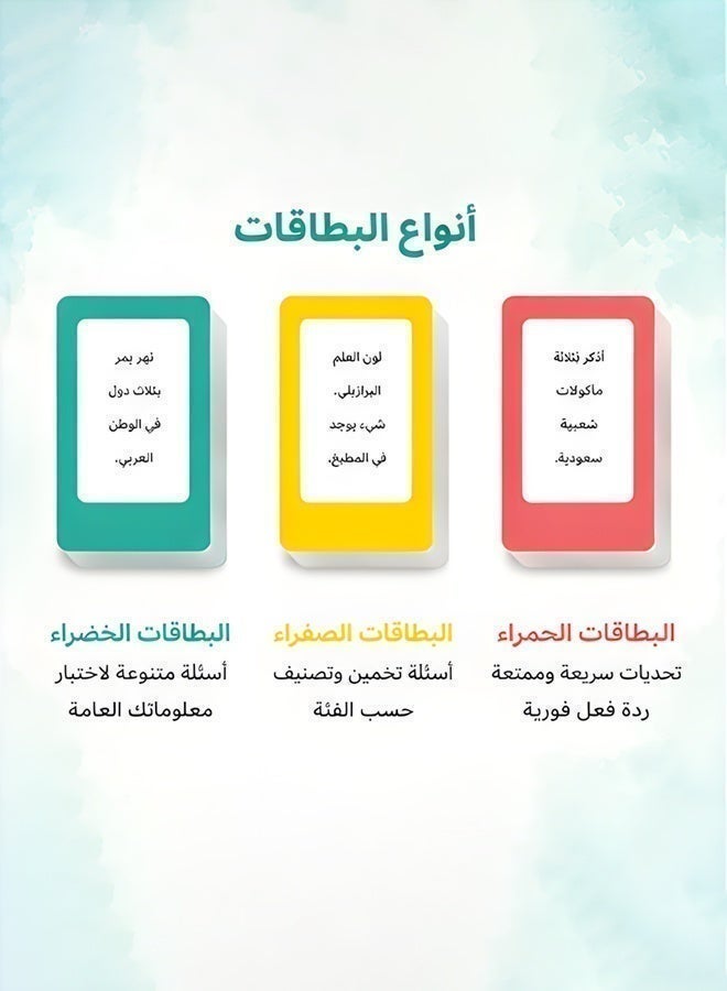 Aijmil لعبة خمن صح لعبة بطاقة عربية لعبة بطاقة عربية لعبة بطاقة حفلة عائلية|هدايا عيد الفطر - Image 5