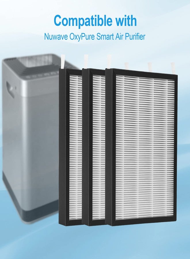 FCFMY 3 Packs HEPA Carbon Combo Replacement Filters for NuWave Large Area OxyPure Air Purifier 47001, 47002, 47003, and 47004 - Image 2