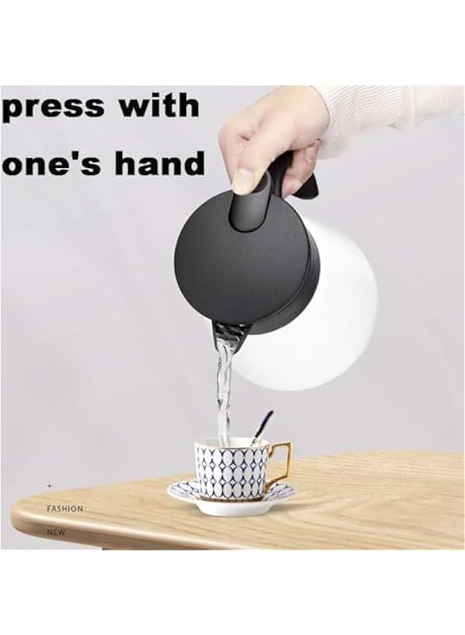 HOOKOR Thermal Coffee Carafe Tea Pot 880ml Stainless Steel Insulation Pot Double Wall Vacuum Insulated Coffee Water & Beverage Dispenser (White) - Image 5
