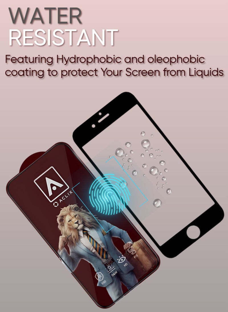 ACLIX Antistatic ESD Dustproof Premium Quality High Definition Anti-Spy Privacy Tempered Glass Screen Protector Designed For  iPhone 8 Plus - Image 3