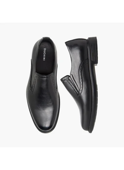 DUCHINI Men's Textured Slip-On Loafers
