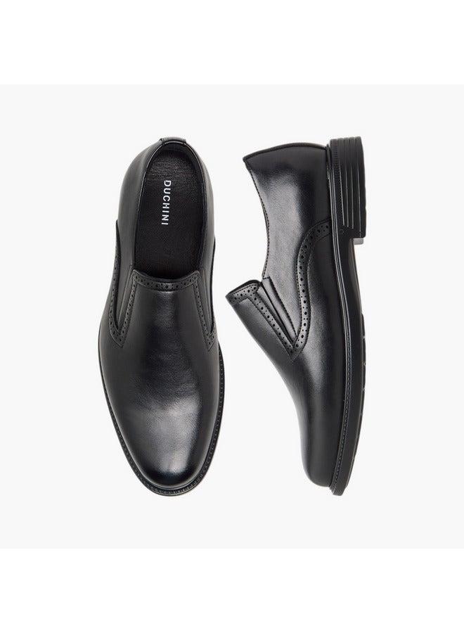 DUCHINI Men's Textured Slip-On Loafers - Image 3