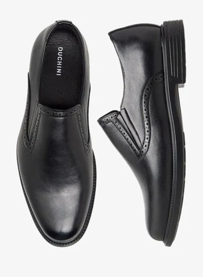 DUCHINI Men's Textured Slip-On Loafers