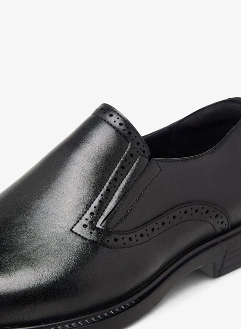 DUCHINI BLACK Men's Textured Slip-On Loafers for Men | Best Price UAE