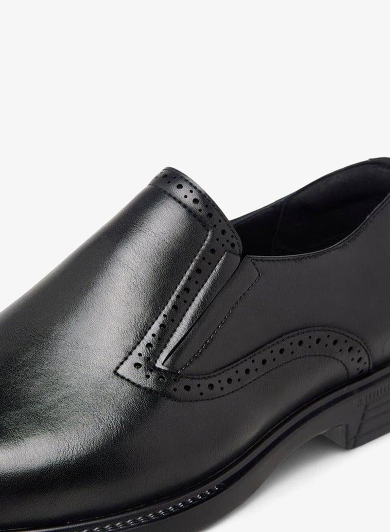 DUCHINI Men's Textured Slip-On Loafers - Image 4