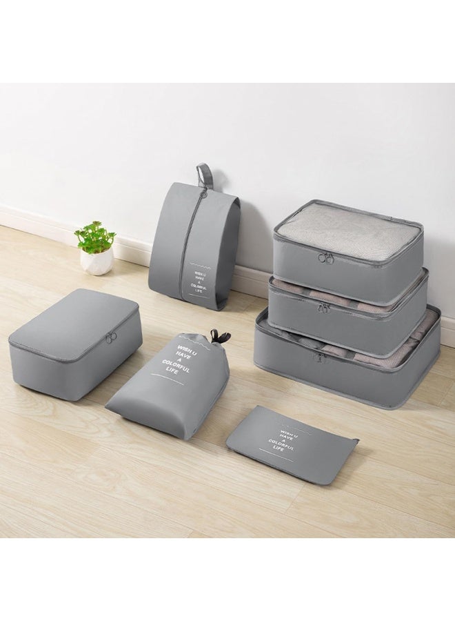 ECVV 8 Set Packing Cubes for Suitcases Luggage Packing Organizers with Laundry Bag Shoe Bag Underwear Bag Travel Essentials Luggage Organizer Cubes - Image 3