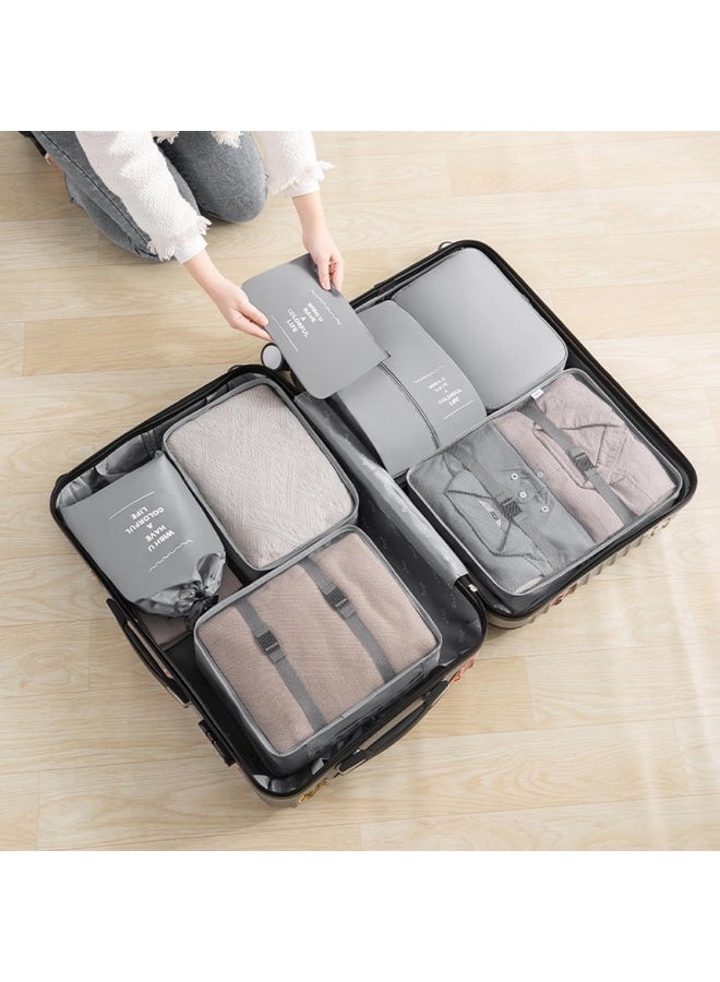 ECVV 8 Set Packing Cubes for Suitcases Luggage Packing Organizers with Laundry Bag Shoe Bag Underwear Bag Travel Essentials Luggage Organizer Cubes - Image 2