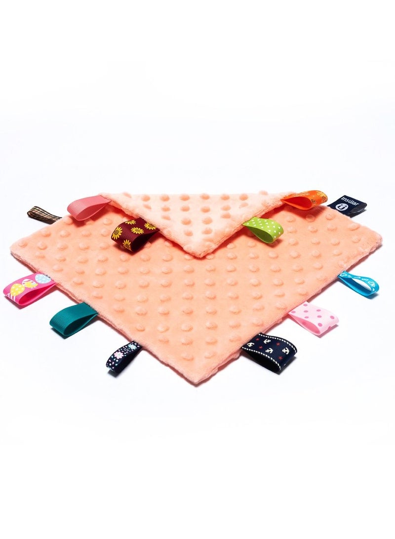 انسولار بيبي ليبل منشفة مهدئة لحديثي الولادة منديل مهدئ برتقالي - Image 3