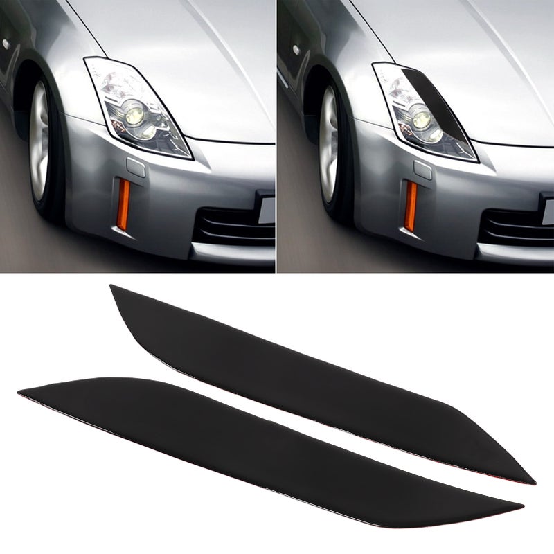 2pcs Headlight Eyebrow Eyelids Trim Decoration Car Light Eyebrow Replacement for 350Z Z33 2003‑2009 - Image 5