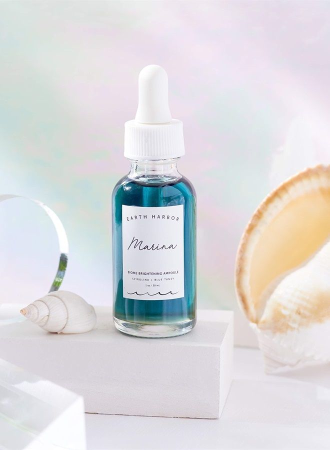 Earth Harbor MARINA Biome Brightening Ampoule - Brightens & Balances | Blue Tansy + Spirulina + Squalane | 1 fl oz - Image 5