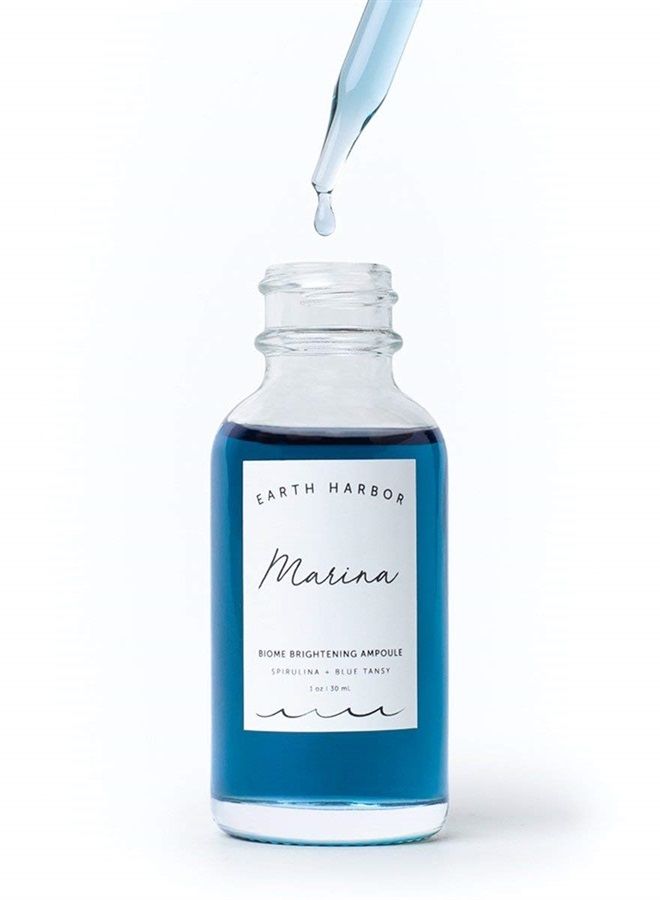 Earth Harbor MARINA Biome Brightening Ampoule - Brightens & Balances | Blue Tansy + Spirulina + Squalane | 1 fl oz - Image 2