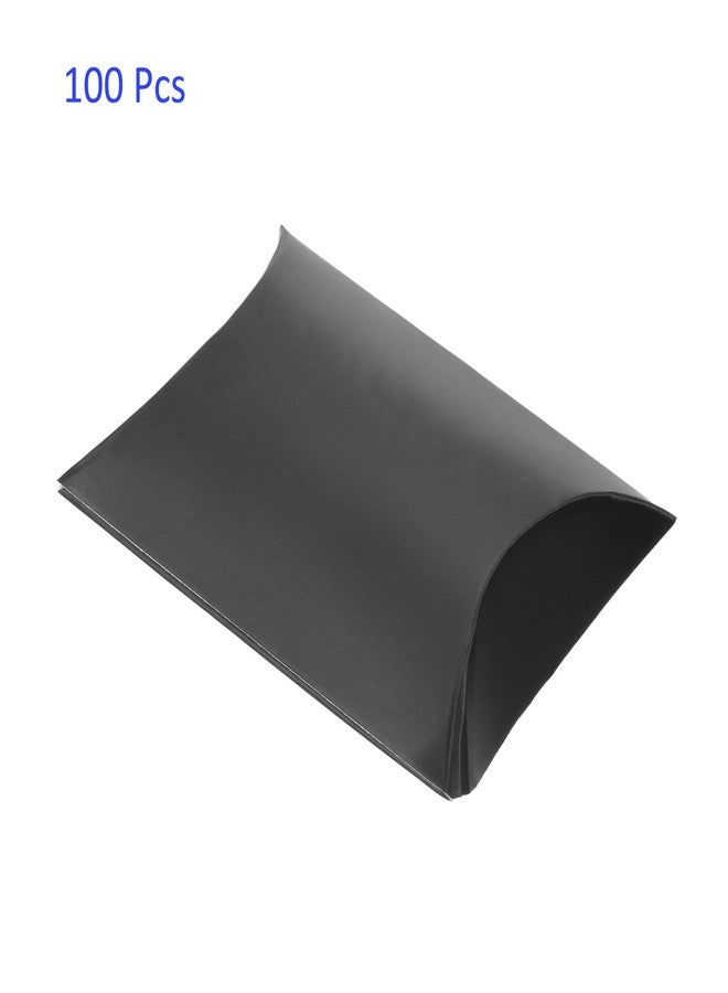 M METERXITY 100 Pack Pillow Boxes - Wedding Gift Box Decoration Candy Chocolate, Apply to Wedding/Party/Christmas (4.5"x2.8", Black - Image 3