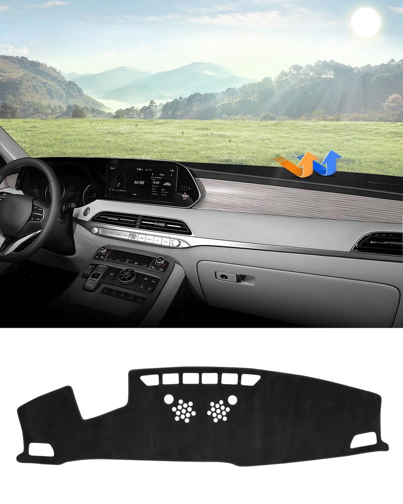 Autorder Dashboard Cover Mat for 20202025 Hyundai Palisade Accessories Dash Cover Mat Flannel Sunshade Glare UV Rays Protector with Hud