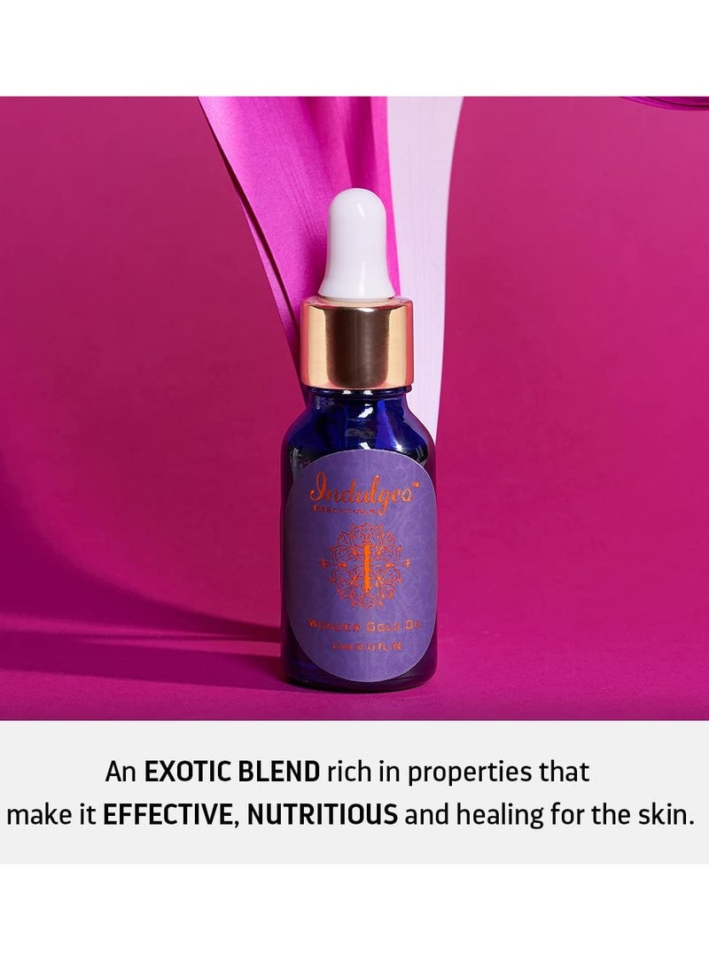 Indulgeo ESSENTIALS Indulgeo Essentials Wonder Gold Beauty Oil 15 ML 24K Gold Infused Makeup Face Primer for Dry and Sensitive Skin  - Image 5