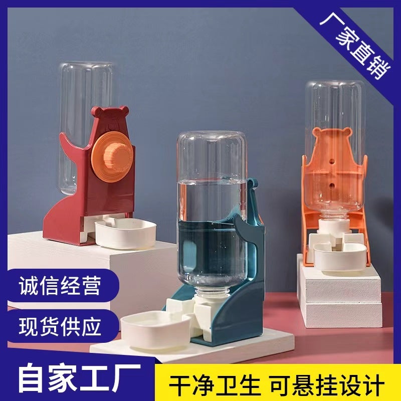 Pet water dispenser hanging cage bowl dog food basin two-in-one dog food hanging wholesale cat supplies feeding - Image 2