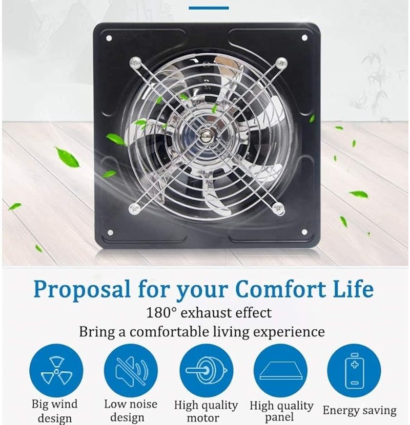 White Waterproof Mute Bathroom Extractor Exhaust Fan For Kitchen Toilet Window Ventilation - Image 4