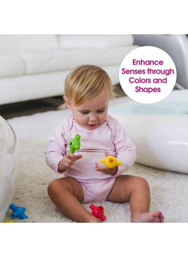 Edushape Flexi Baby Connects - Large Textured Solid Color Pop Beads for Toddlers 1-3, 2-4, 4-6 Years and Up - Snap Beads Connecting Toys for Baby Enhances Motor Skills, Tactile Senses for Kids - Image 5
