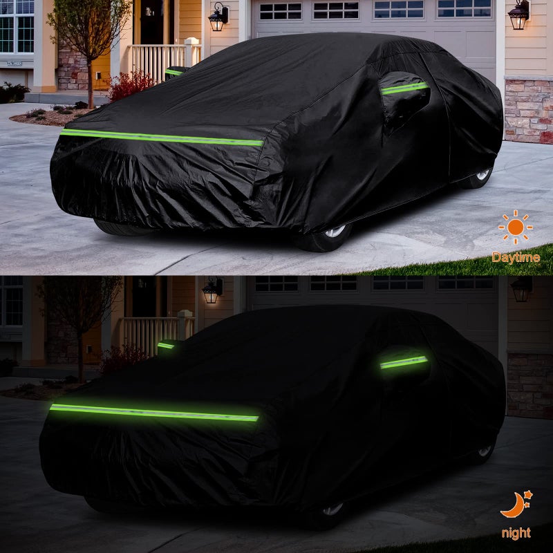 SPORTULI Waterproof Car Cover Replace for 2005-2025 Ford Mustang, 6 Layers All Weather Custom-Fit Mustang Full Car Covers with Zipper Door for Snow Rain Dust Hail Protection - Image 5