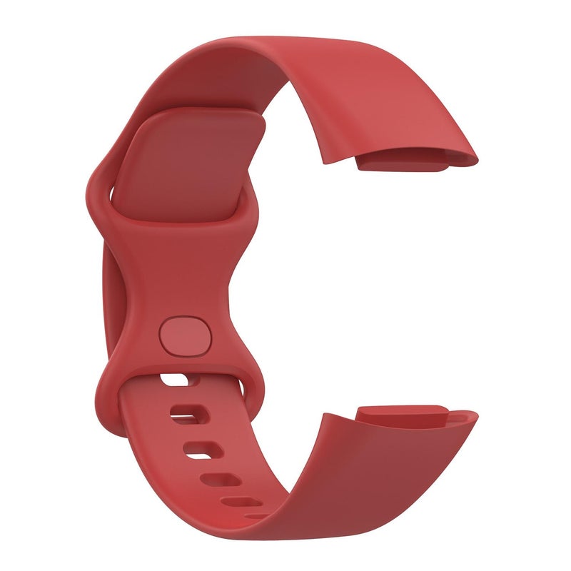 erorex For Fitbit Charge 6 / 5 Silicone Watch Band, Size:S(Official Red) - Image 3