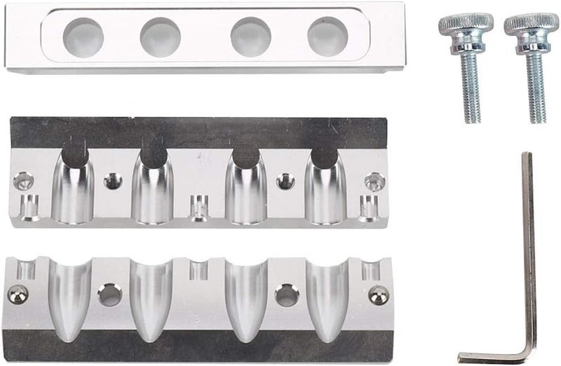 12.1mm 4 Holes Dual Use Beak Type DIY Lipstick Mold, Lip Balm Making Tool, Aluminum Alloy Cosmetic Mold for Two Color Lipstick, Easy Clean with Precision CNC Design (Fine Polished Space Silver) - Image 1