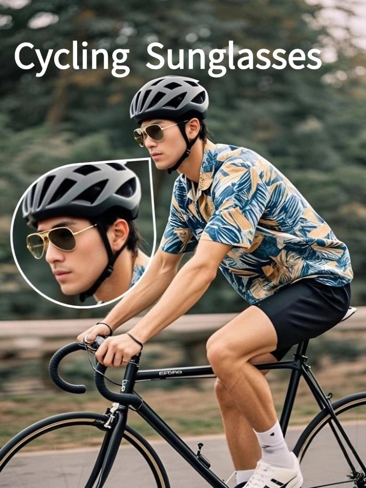 POLICE Men's Cycling Glasses Men's Sunglasses Metal High-end Sunglasses Gold Frame - Image 2