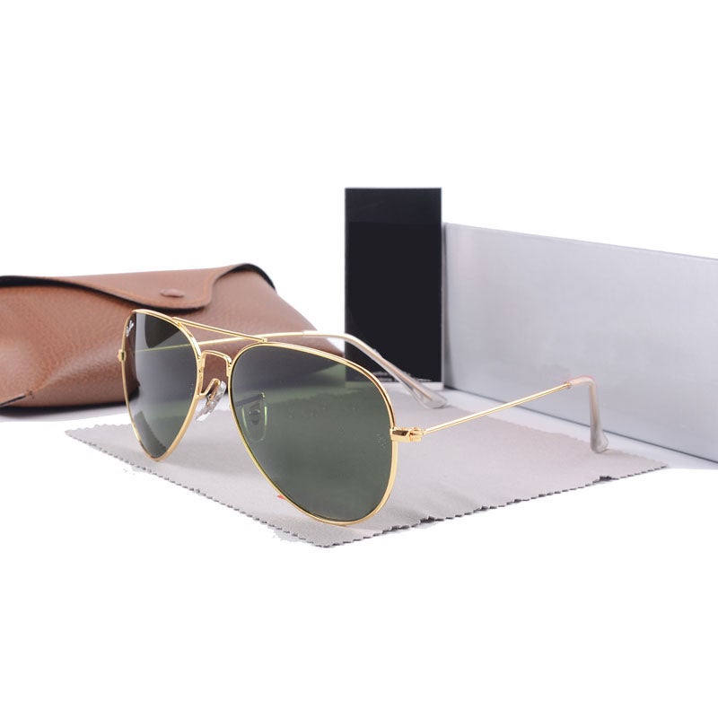 POLICE Men's Cycling Glasses Men's Sunglasses Metal High-end Sunglasses Gold Frame - Image 1