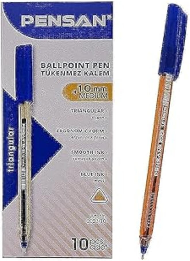 Pensan Pensan 2023 1.0 mm. Ballpoint Pen – Pack of 10-blue 