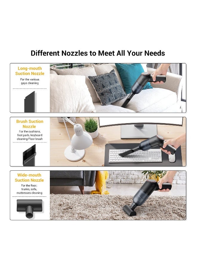 Handheld Vacuum Cleaner Wireless, Mini Rechargeable Hand Vacuum with Strong Suction, Wireless Portable Small Car Vacuum for Carpet - Image 3