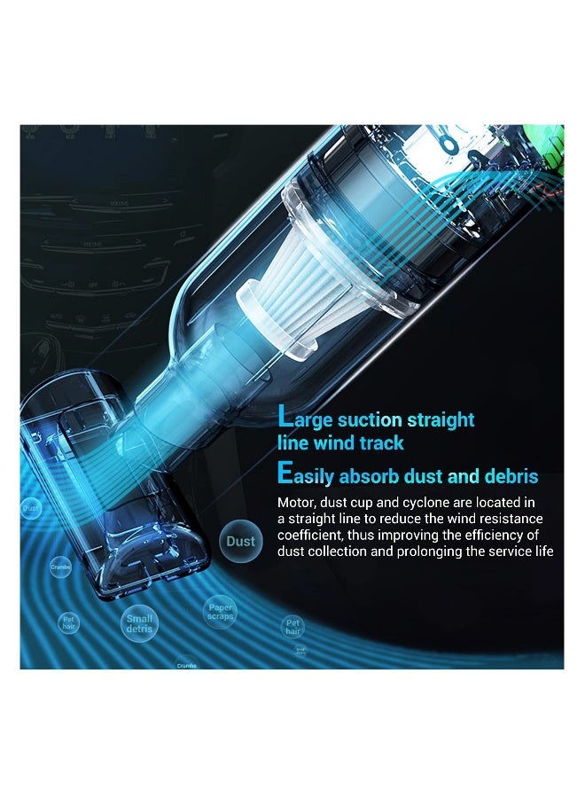 Handheld Vacuum Cleaner Wireless, Mini Rechargeable Hand Vacuum with Strong Suction, Wireless Portable Small Car Vacuum for Carpet - Image 5