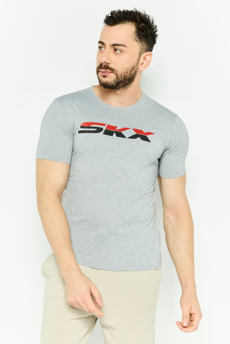 SKECHERS Men Sportswear Fit Short Sleeve Outdoor T Shirt, Grey - Image 1