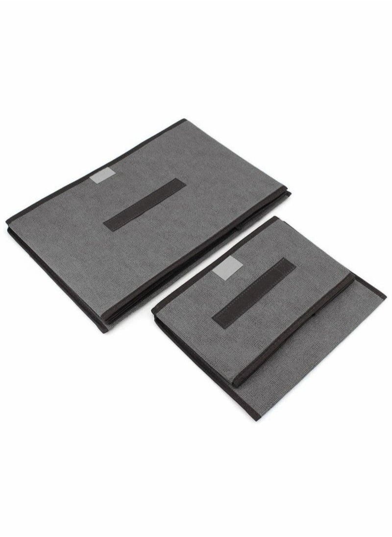 XiuWoo - 4 Pcs Foldable Storage Bin with Lid Collapsible Cube Box Organizer Container for Home Office Closet Toys Clothes Linen Sundries - Image 1